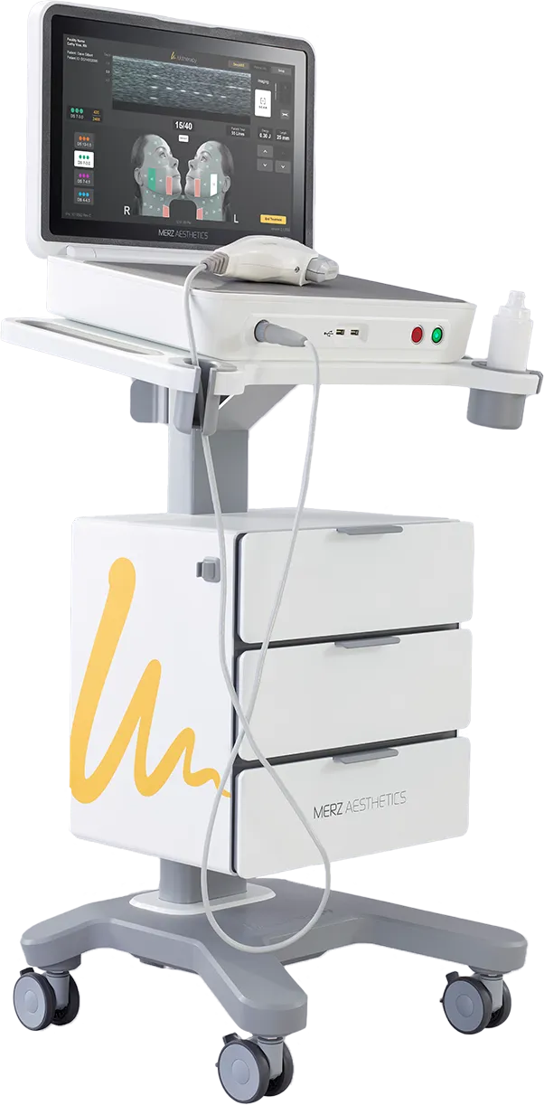 Equipo completo de Ultherapy PRIME® para el lifting y la tensión de piel no invasivos.